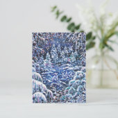 Carte postale Silencieuse Nuit Noël Aquarelle (Debout devant)