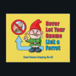 Carte Postale Silencieux Gnome Et Ferret<br><div class="desc">On peut dire que les furets n'aiment pas les gnomes. Malheureusement, les gnomes ressemblent plutôt à des furets, du moins au goût d'eux. Complètement idiot ? Oui. Mais aussi un peu drôle !</div>