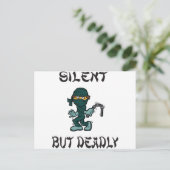 Carte Postale silencieux mais mortel Ninja Fart (Debout devant)