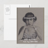 Carte postale Silent Movie Star Orig Art (Devant / Derrière)