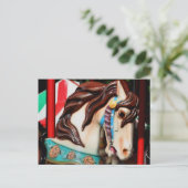 Carte postale Silent Steed Carousel Horse Photo (Debout devant)