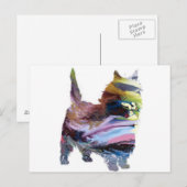 Carte Postale Silhouette Abstraite Caim terrier (Devant / Derrière)