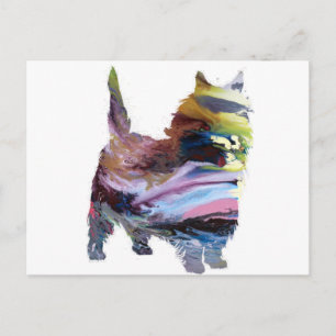 Carte Postale Silhouette Abstraite Caim terrier