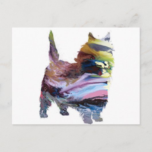 Carte Postale Silhouette Abstraite Caim terrier (Devant)