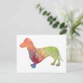 Carte Postale Silhouette Abstraite Dachshund (Debout devant)