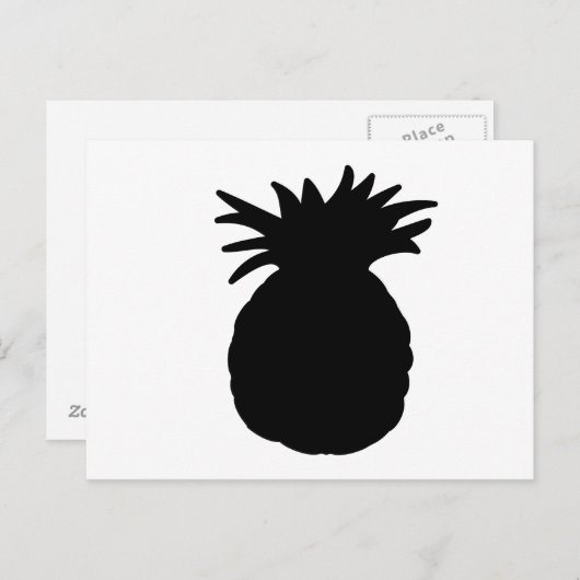 Carte Postale Silhouette ananas (Devant / Derrière)