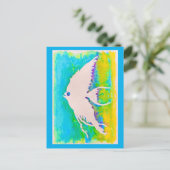 CARTE POSTALE SILHOUETTE ANGELFISH EN COULEUR D'EA (Debout devant)