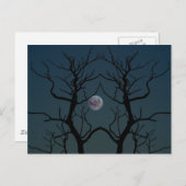 Carte Postale Silhouette Arbre Lune (Devant / Derrière)
