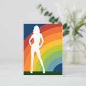 Carte Postale silhouette arc-en-ciel (Debout devant)