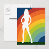 Carte Postale silhouette arc-en-ciel (Devant / Derrière)