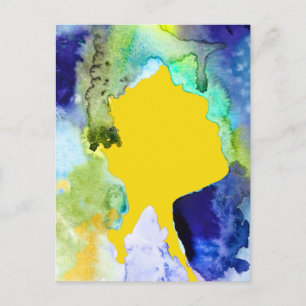 Carte Postale Silhouette art abstract watercolor