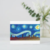 Carte Postale Silhouette Austin Skyline avec Starry Night (Debout devant)