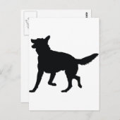 Carte Postale Silhouette berger allemand (Devant / Derrière)