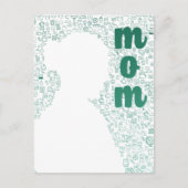 Carte Postale Silhouette blanche d'une maman (Devant)