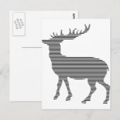 Carte Postale Silhouette classique de cerfs (Devant / Derrière)