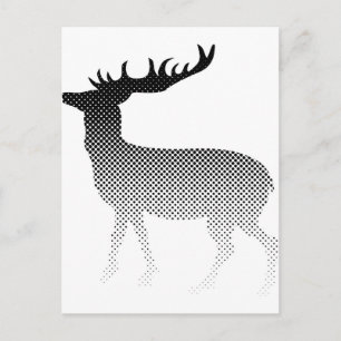 Carte Postale Silhouette classique de cerfs