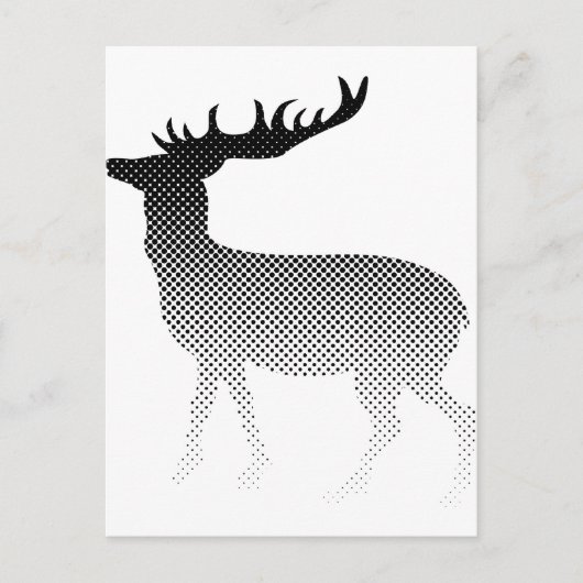 Carte Postale Silhouette classique de cerfs (Devant)