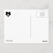 Carte Postale Silhouette Couple Baiser - Ciel Bleu (Dos)