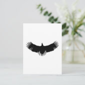 Carte Postale Silhouette d'aigle noir et blanc (Debout devant)