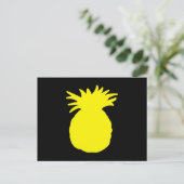 Carte Postale Silhouette d'ananas jaune (Debout devant)