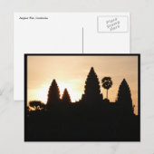 Carte Postale silhouette d'Angkor Wat (Devant / Derrière)