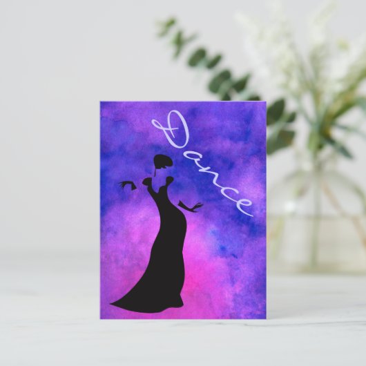 Carte Postale Silhouette danseuse (Debout devant)