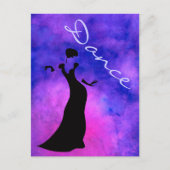 Carte Postale Silhouette danseuse (Devant)