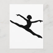 Carte Postale Silhouette danseuse (Devant)