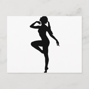 Carte Postale Silhouette danseuse de ballet