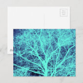 Carte Postale Silhouette d'arbre vert (Devant / Derrière)