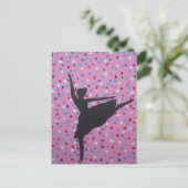 Carte Postale Silhouette de ballet rose (Debout devant)