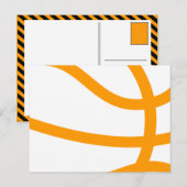 Carte Postale silhouette de basket (Devant / Derrière)