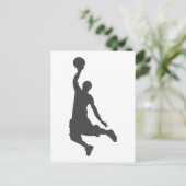 Carte Postale Silhouette de Basketball Slam Dunk (Debout devant)