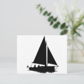 Carte Postale Silhouette de bateau noir (Debout devant)