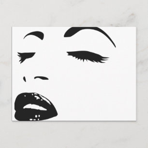 Carte Postale silhouette de beauté (plus grande)