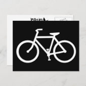 Carte Postale silhouette de bicyclette (Devant / Derrière)