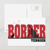 Carte Postale Silhouette de Border Terrier (Devant / Derrière)