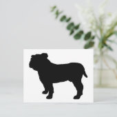 Carte Postale Silhouette de Bouledogue (Debout devant)