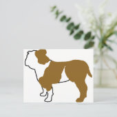 Carte Postale silhouette de bulldog (Debout devant)