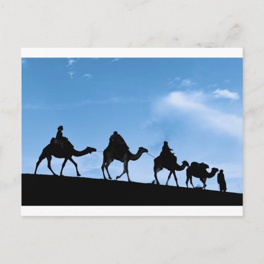 Carte Postale Silhouette de Camel Caravan (Devant)