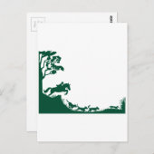 Carte Postale Silhouette de chasse au renard (Devant / Derrière)