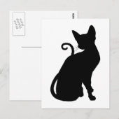 Carte Postale Silhouette de chat (Devant / Derrière)