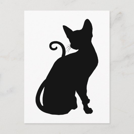 Carte Postale Silhouette de chat (Devant)
