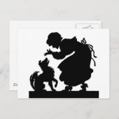 Carte Postale Silhouette de chien (Devant / Derrière)