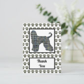 Carte Postale Silhouette de chien Afghan Hound Merci (Debout devant)