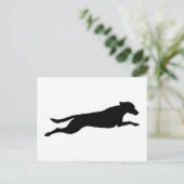 Carte Postale Silhouette de chien de saut (Debout devant)
