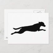 Carte Postale Silhouette de chien de saut (Devant / Derrière)