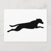 Carte Postale Silhouette de chien de saut (Devant)