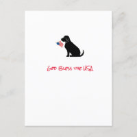 Silhouette de chien labrador noir patriotique Drap