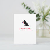 Carte Postale Silhouette de chien labrador noir patriotique Drap (Debout devant)